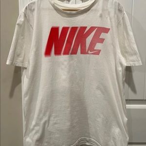 The Nike Tee Athletic Cut Men’s Crew Neck Short Sleeve T-Shirt Size Large White
